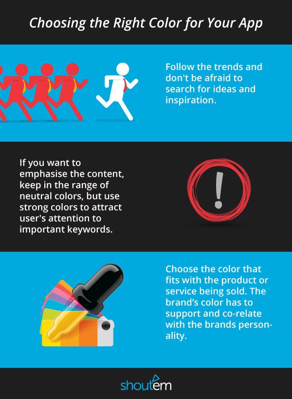Choosing the right color for your app mobile app builder
