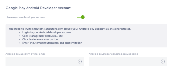 google play developer account