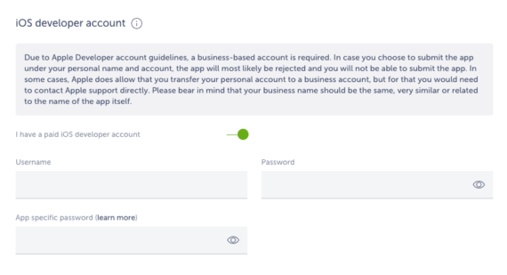 ios developer account