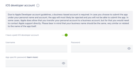 ios developer account
