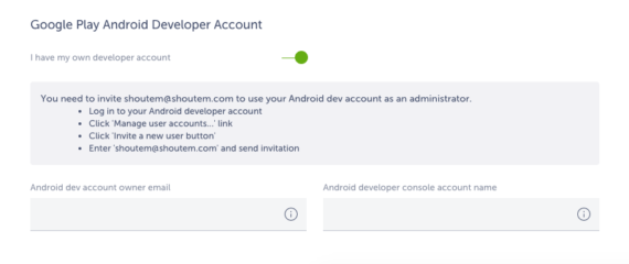google  play developer account