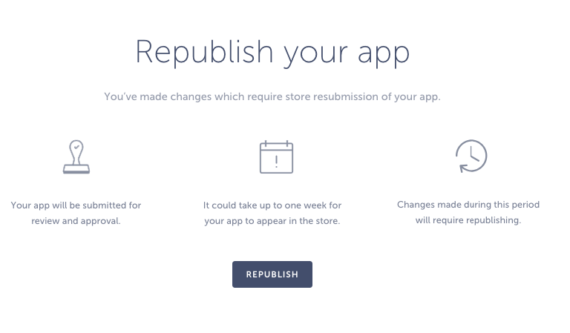 republish your app