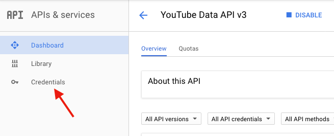Youtube API key