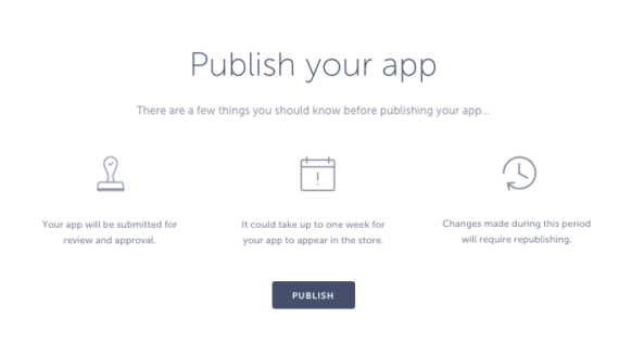 publish an app