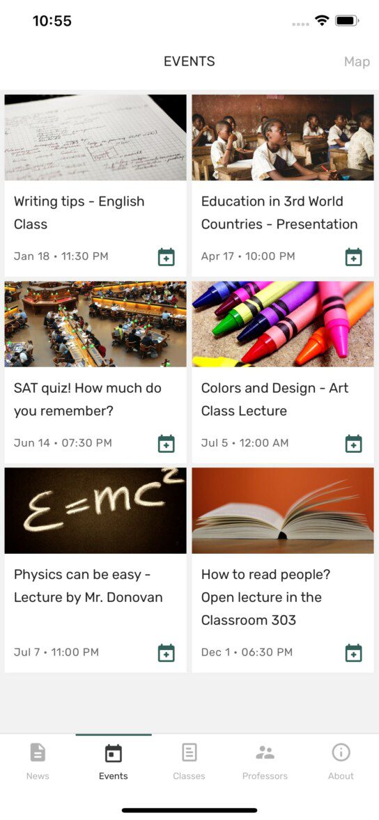 Schools and Universities app