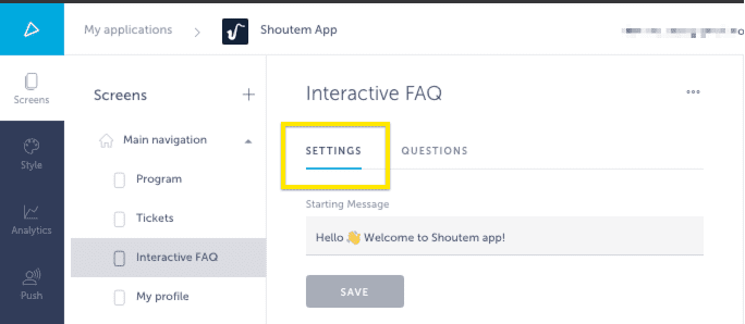 setup chatbot Interactive FAQ 