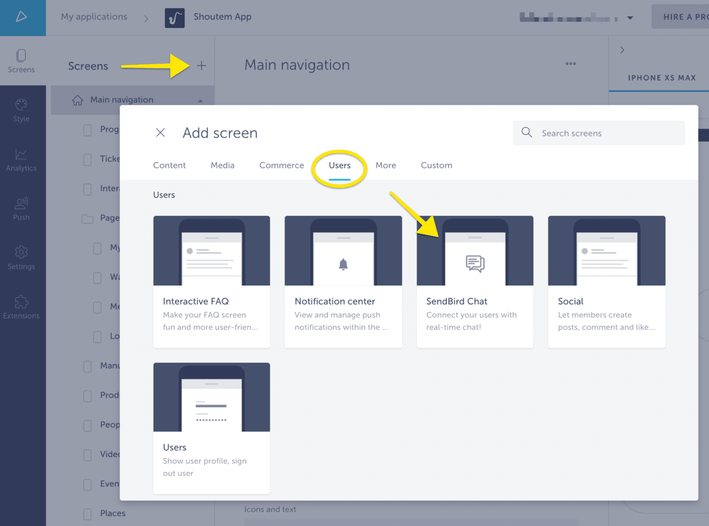 SendBird Chat integration