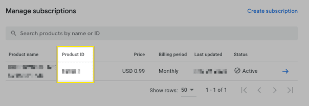product id in app purchase