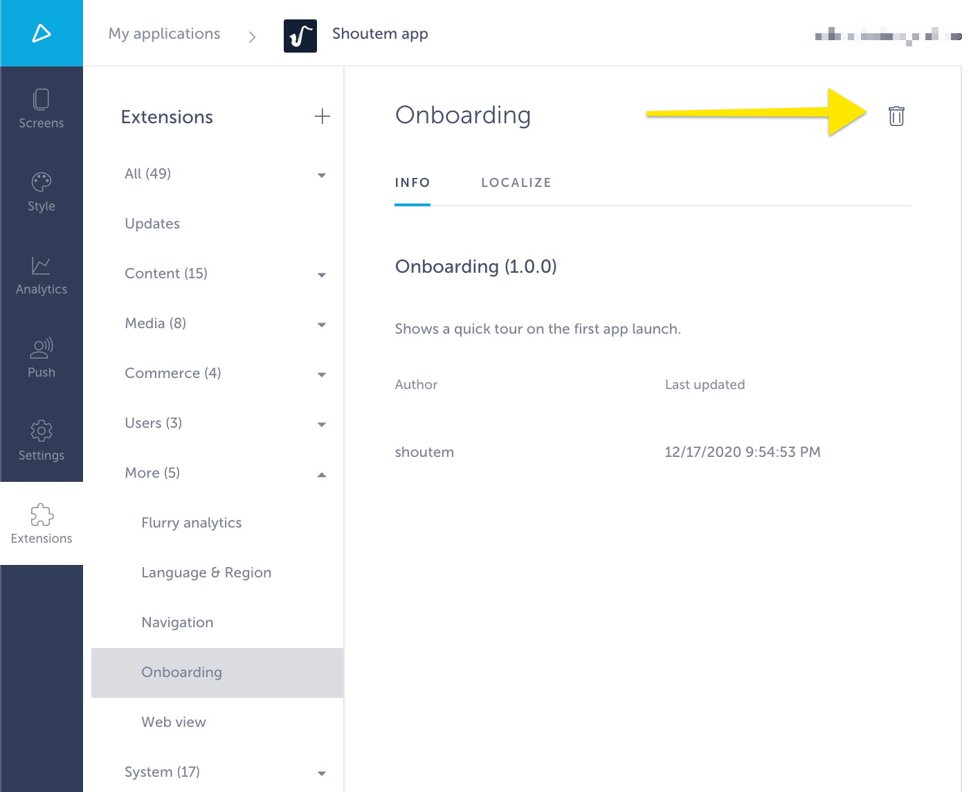 settings for onboard