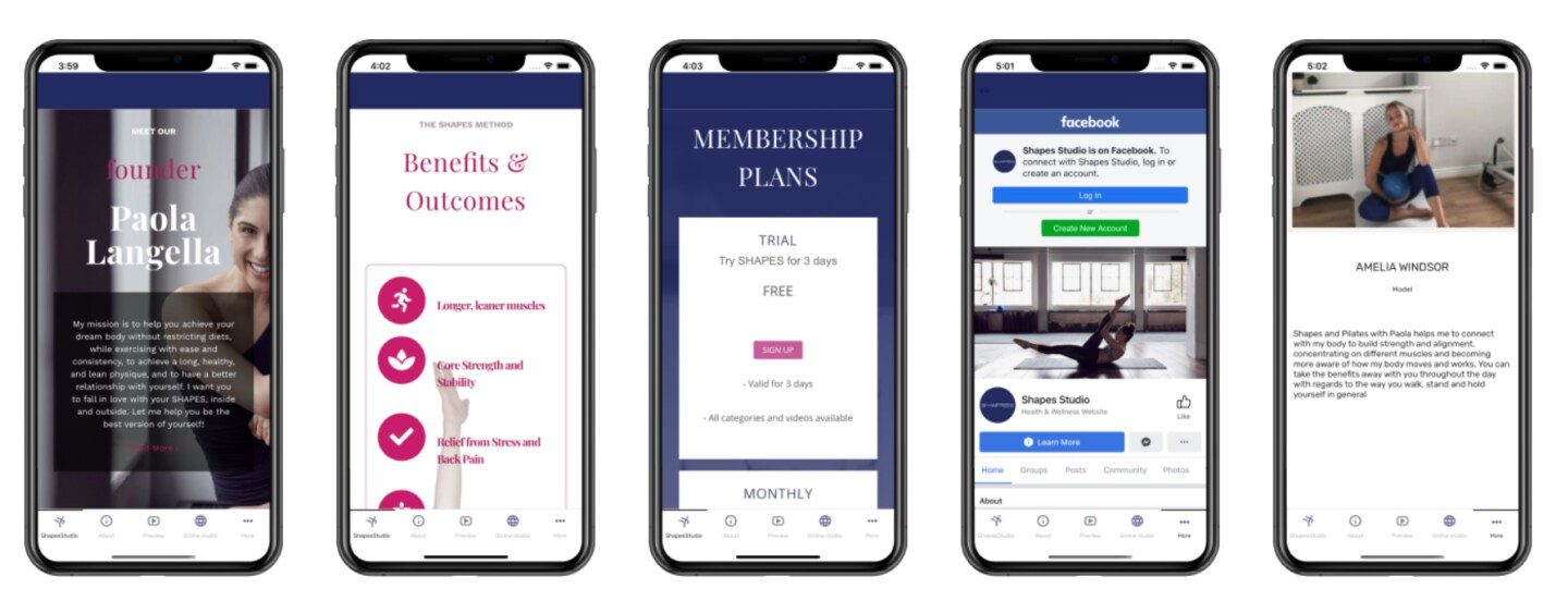 Shape Studio webpage app